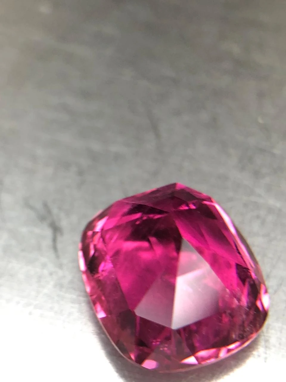 Neon Pink Rubellite 5.8 carats in Cushion Cut from Afghanistan — view 6